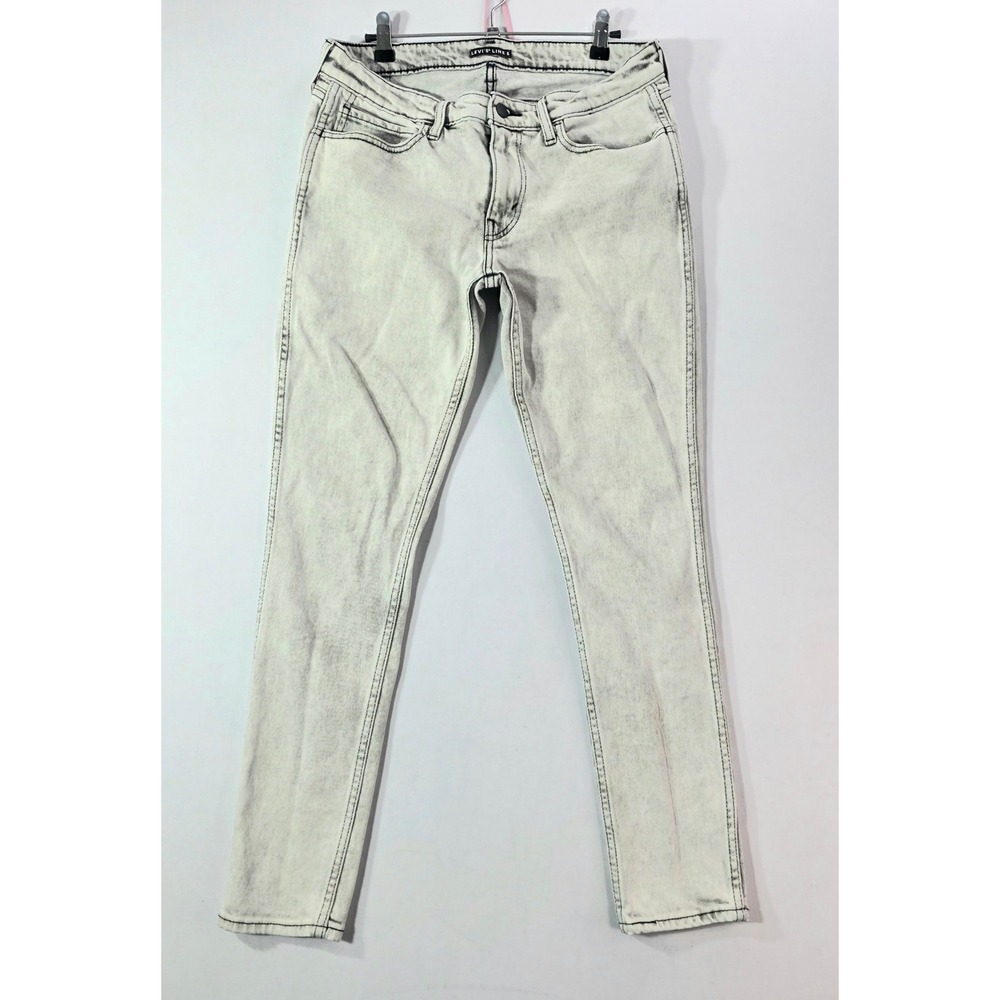 Levi's Line 8 Men's Slim Jeans Acid Wash Gray Denim 30x30 Measures 33x28.5